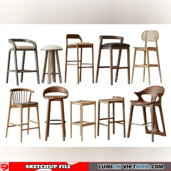 261013 Modern Bar Stools 18 Sketchup Model