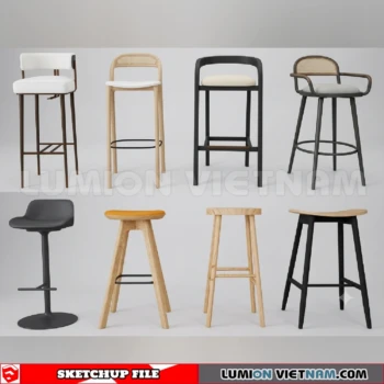 261013 Modern Bar Stools 19 Sketchup Model