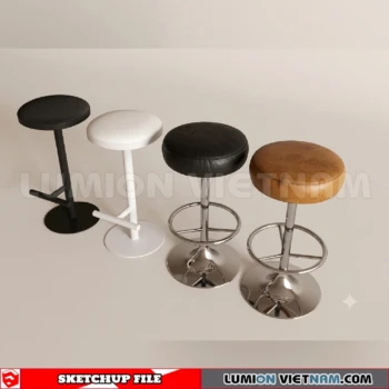 261013 Modern Bar Stools 2 Sketchup Model