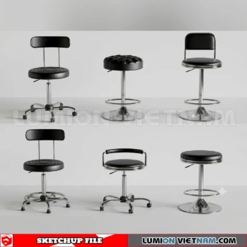 261013 Modern Bar Stools 20 Sketchup Model