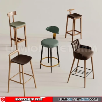 261013 Modern Bar Stools 22 Sketchup Model