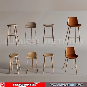 261013 Modern Bar Stools 23 Sketchup Model