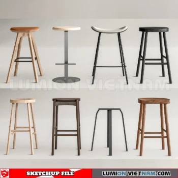 261013 Modern Bar Stools 6 Sketchup Model