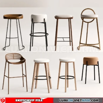 261013 Modern Bar Stools 8 Sketchup Model