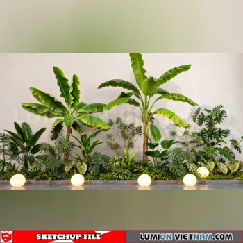 261021 Garden Landscape Planting 25 Sketchup Model