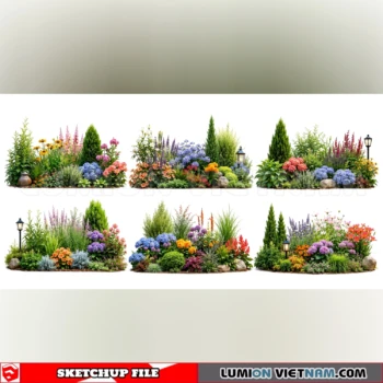 261021 Garden Landscape Planting 27 Sketchup Model