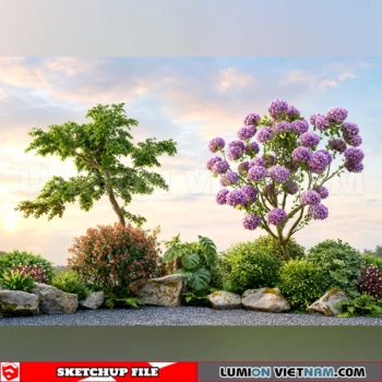 261021 Garden Landscape Planting 31 Sketchup Model