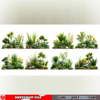 261021 Garden Landscape Planting 33 Sketchup Model