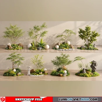 261021 Garden Landscape Planting 34 Sketchup Model