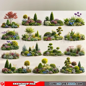 261021 Garden Landscape Planting 56 Sketchup Model