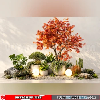 261021 Garden Landscape Planting 57 Sketchup Model