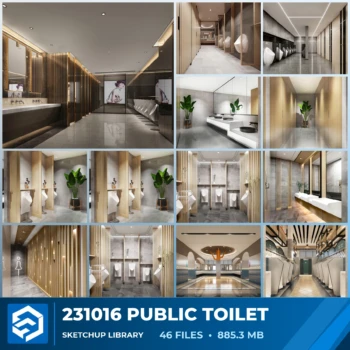 231016 Public Toilet Sketchup Models Collection
