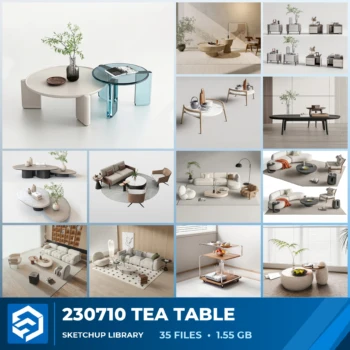 230710 Tea Table Sketchup Models Collection