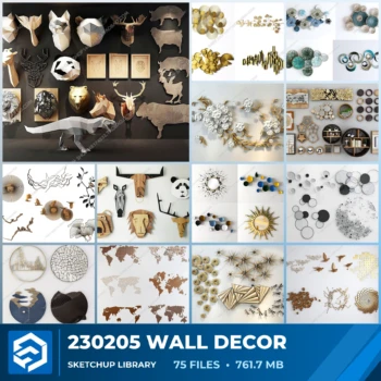 230205 Wall Decor Sketchup Models Collection